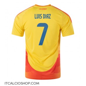 Colombia Luis Diaz #7 Prima Maglia Copa America 2024 Manica Corta